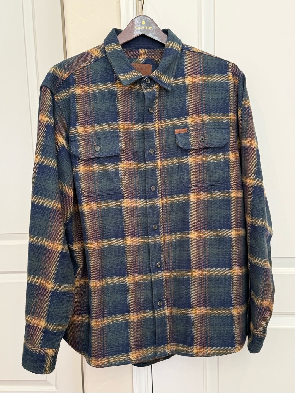 Orvis Men's Heavyweight Double Brushed Plaid Button-Down Long Sleeved Shirt XXL